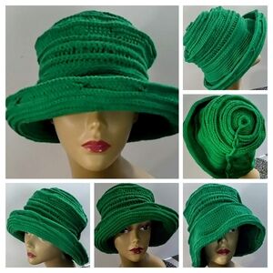 NWT Artisanal Couture Versatile Cotton Free Style Crochet Fedora